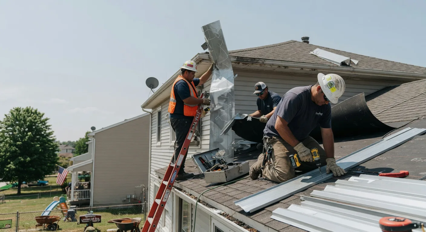 Storm Damage Metal Roof Repair in Northern Cambria, PA